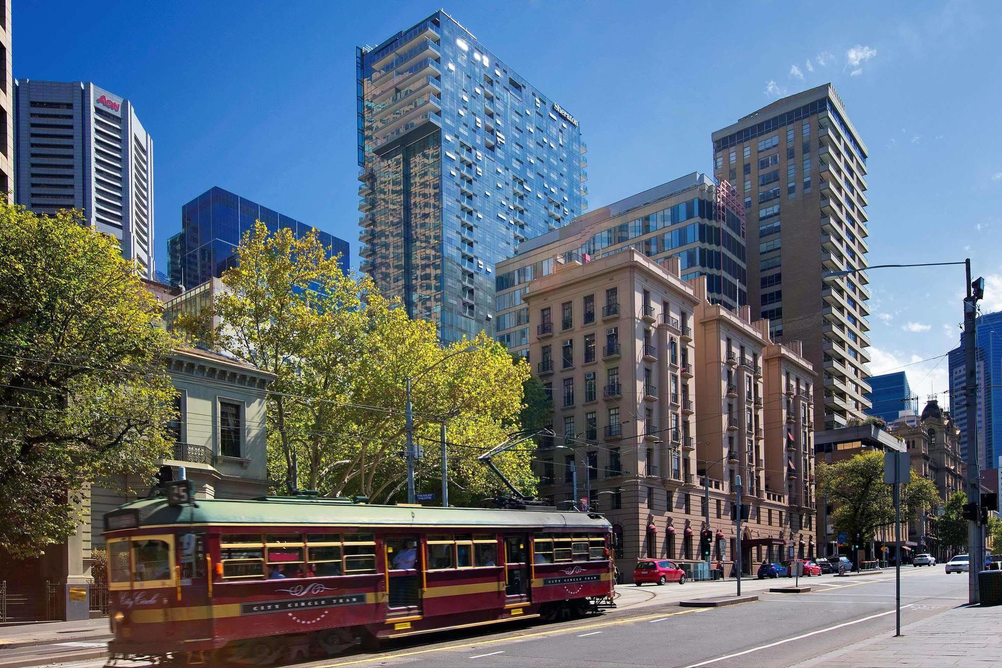 Sheraton Melbourne Hotel Exterior photo The proposed tram interchange at the corner of Collins and King Streets.